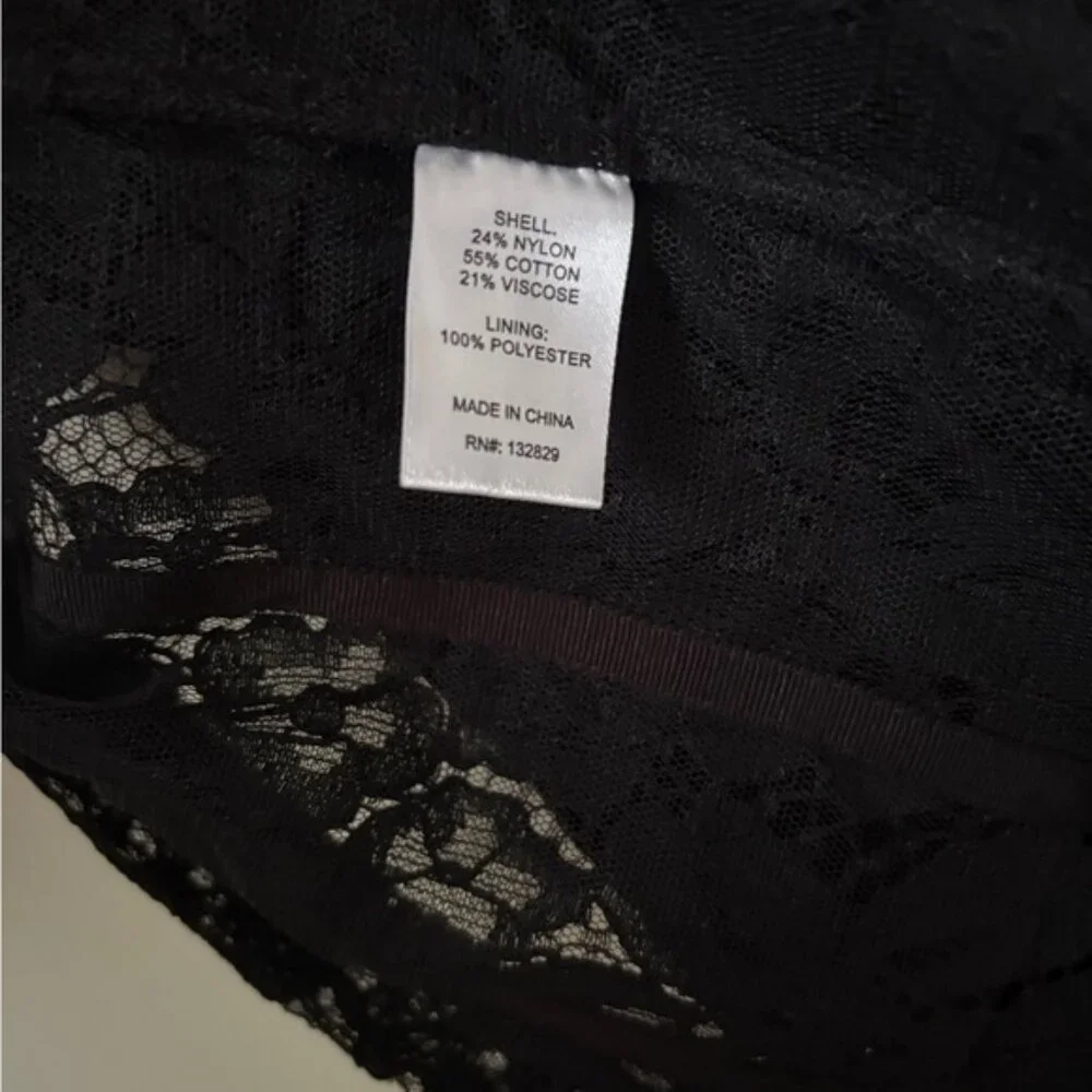 NEW Helsa Lace Column Dress Sheer Bustier Maxi Black | XS - Picture 16 of 16